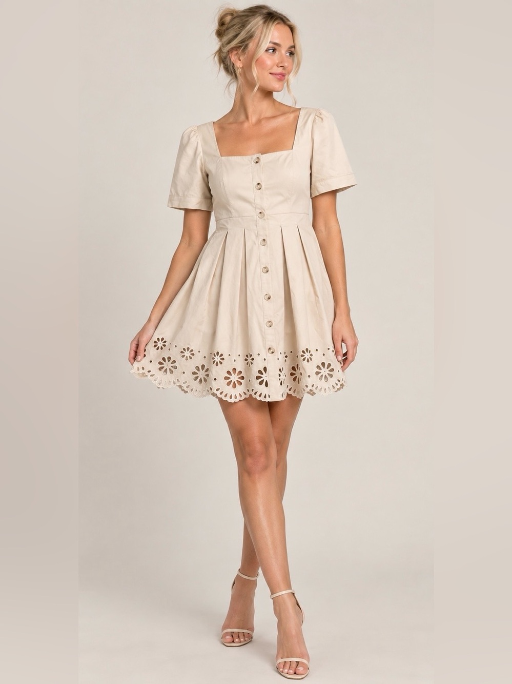 Camellia Babydoll Dress Size M Cottagecore Girly Flirty Coquette Preppy Brunch